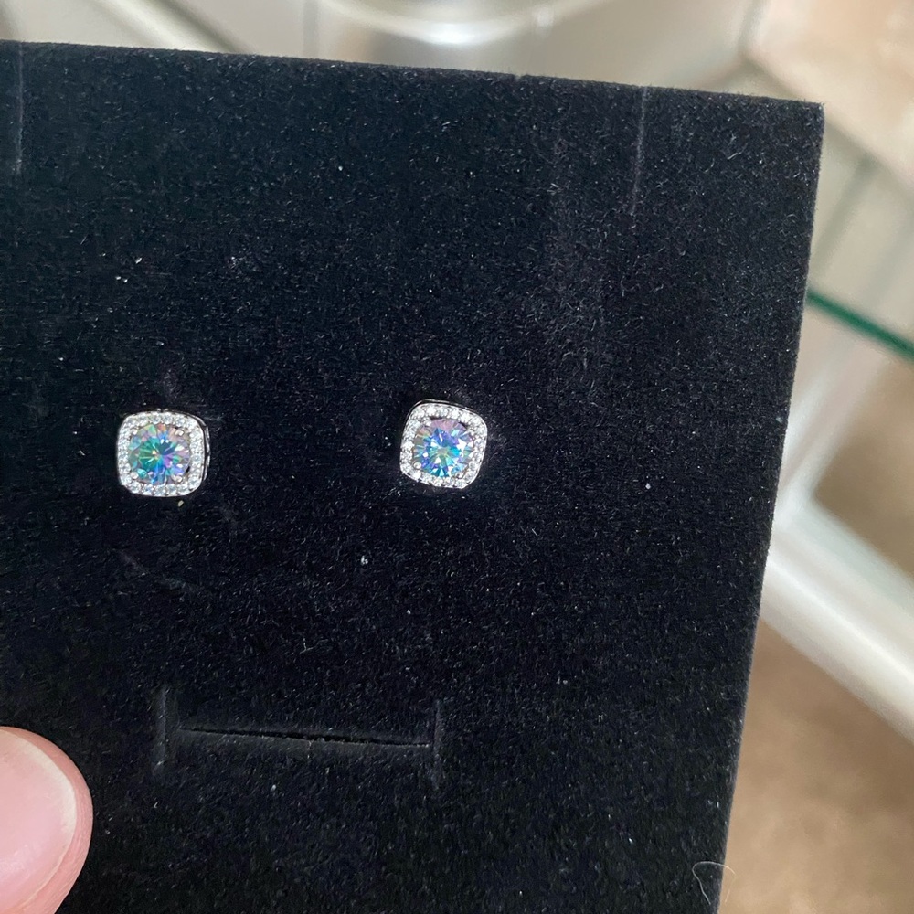 Mystic Topaz Stud Earrings - Picture 3 of 5